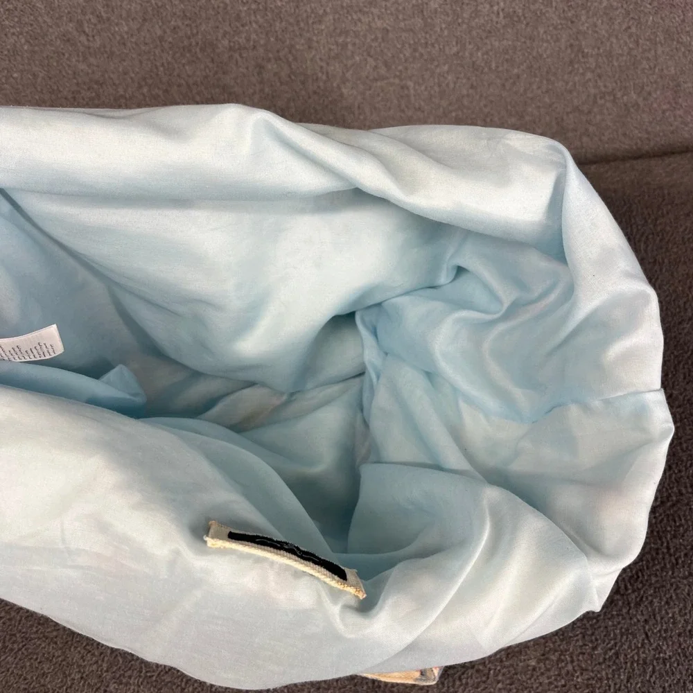New Look Floral Canvas Tote Bag Womens‎ Large Ivory Blue Cottagecore Garden Bag